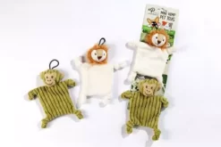 Petique Mini Flying Hemp Monkey And Lion Dog Toys