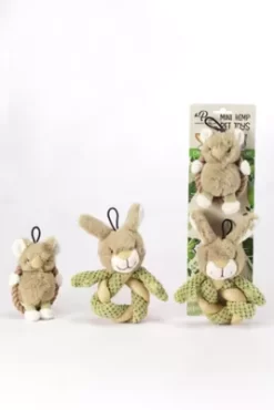 Petique Mini Hula Hemp Koala And Bunny Twist Dog Toys