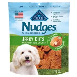 New! BLUE Nudges Blue Buffalo Nudges Jerky Cuts Natural Dog Treats, Chicken,, 16 Oz. Bag