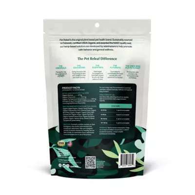 Pet Releaf Edibites Stress Releaf Calming CBD USDA Organic Peanut Butter Carob Chews Full Spectrum Med /Lrg Dog NASC Certified - Image 2