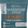 Dog Treat Naturals Turkey & Blueberry Superfood Sticks, 10oz