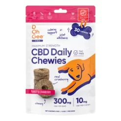 D Oh Gee CBD Daily Turkey & Cranberry Chewies 30 Ct., DG-O300T