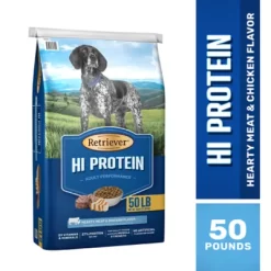 Retriever Adult Performance High Protein Beef And Chicken Recipe Dry Dog Food, 50 Lb. Bag