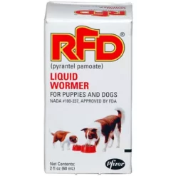 Zoetis RFD Dewormer Liquid For Puppies And Dogs, 60 ML