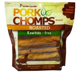 Pork Chomps Roasted Pork Twist Dog Chew Treats, 15 Ct.