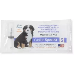 Durvet Canine Spectra 5 Dog Vaccine, Single Dose With Syringe